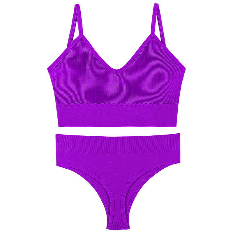 Women's French Suit Wireless Push Up Thin Lingerie Sets