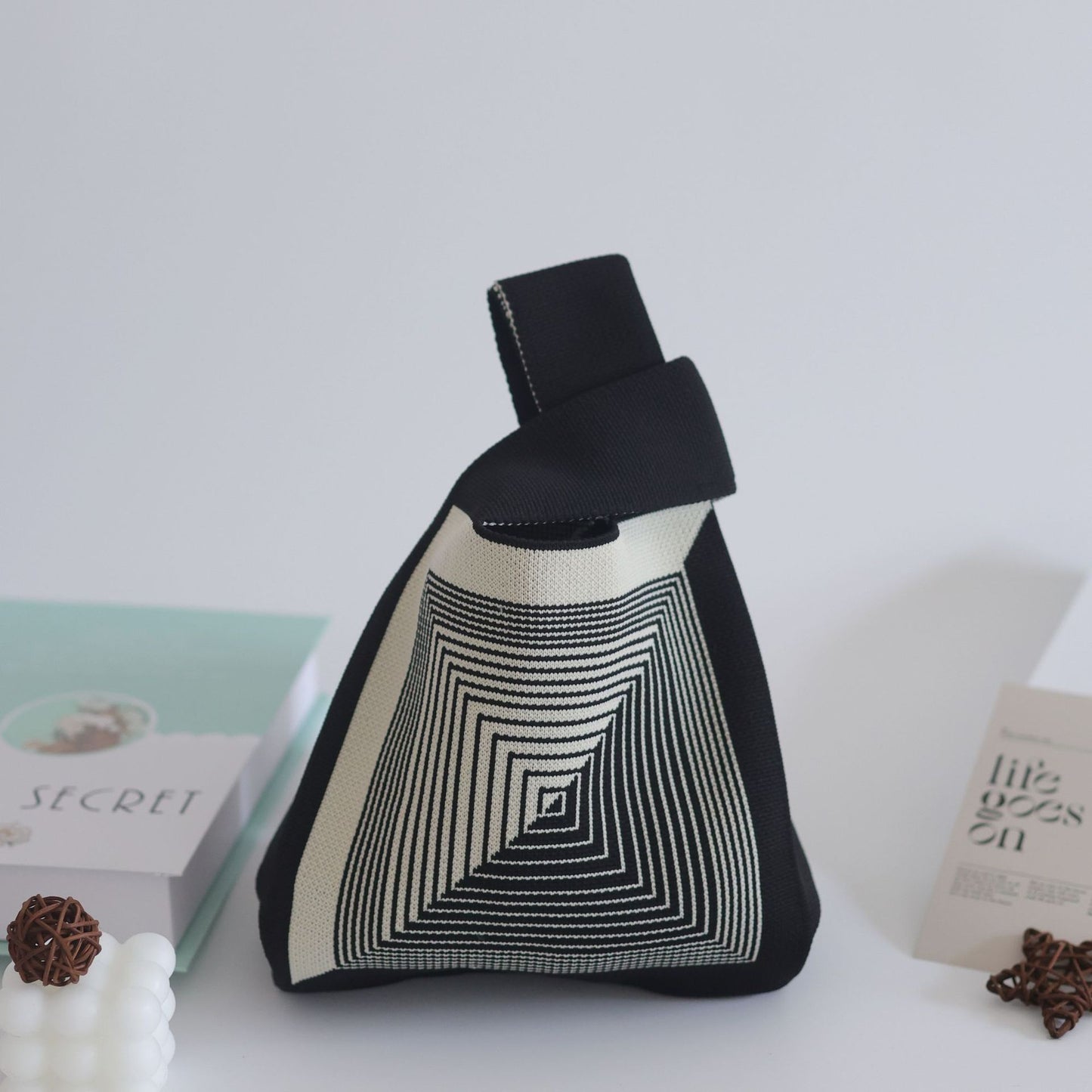 Unique Women's Knitted Woven Vest Simple Handbags