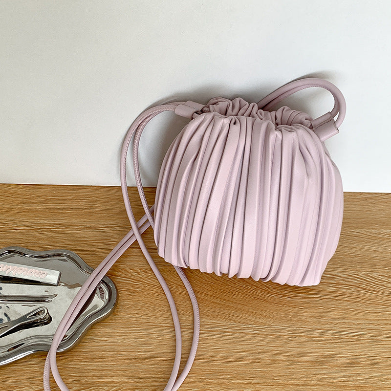 Women's Pleated Korean Niche Design Mobile Magnetic Women's Messenger Bag