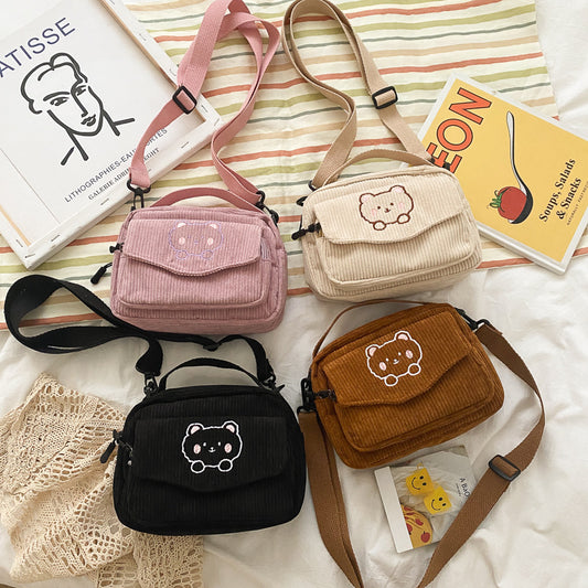 Classic Cute Canvas Korean Style Schoolgirl Crossbody Bags