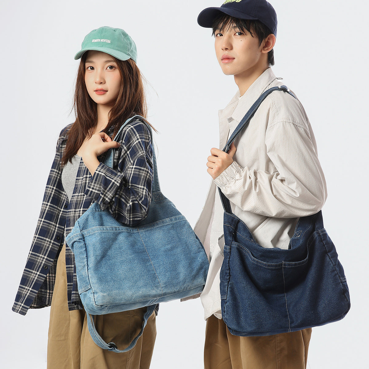 Denim Neutral Large Capacity Trend Cloth Design Lazy Women's Shoulder Bag