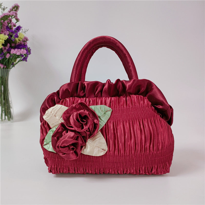 Korean Exquisite Handmade Flower Mother Sweet Handbags