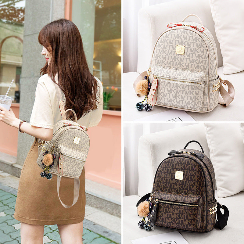Letter Fashion Large Capacity Simple Popular Backpacks
