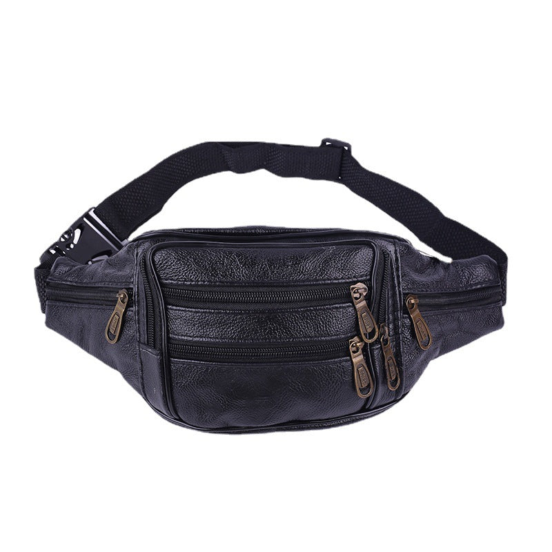 Men's Leather Multifunctional Fashion Creative Cash Men's Waist Packs