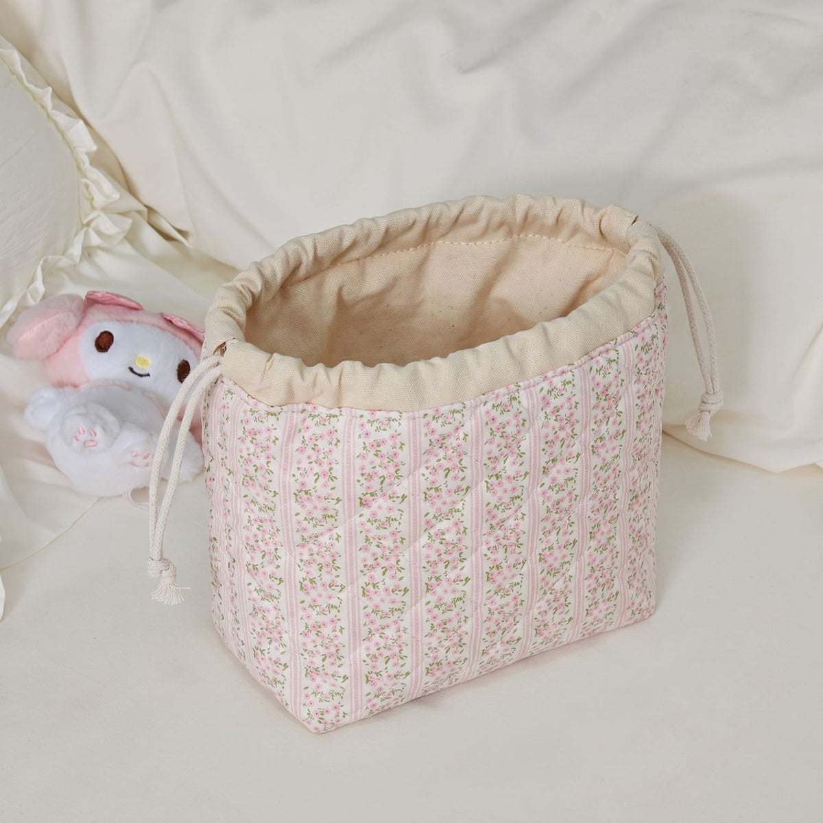 Large Capacity Polyester Drawstring Portable Cosmetics Cosmetic Bags