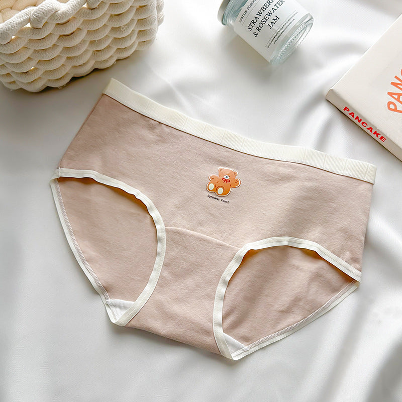 Women's Bear Underwear Cotton Crotch Comfortable Less Panties