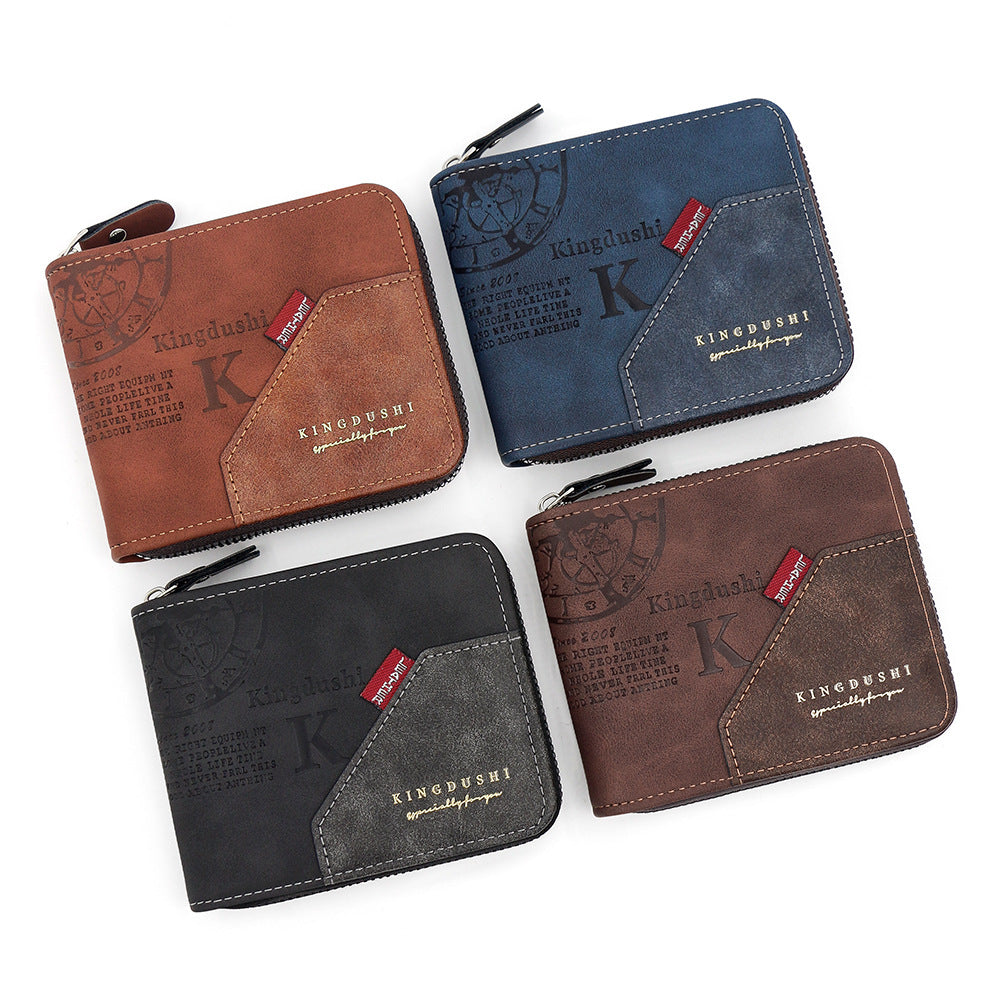 Men's Printed Short Large Capacity Chain Hinge Men's Wallet