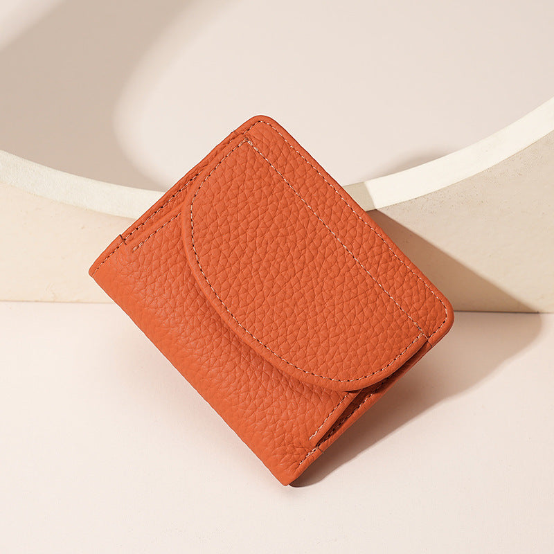 Pretty Women's Genuine Leather Swiping Mini Ladies Wallet