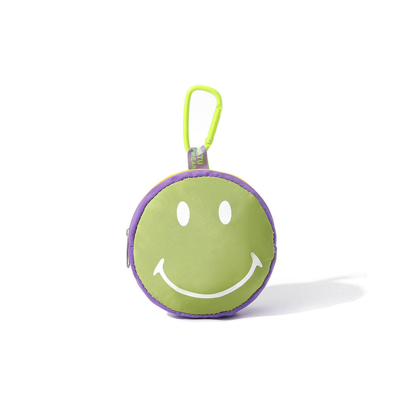 Women's & Men's Cartoon Candy Color Smiling Face Mini Coin Purses