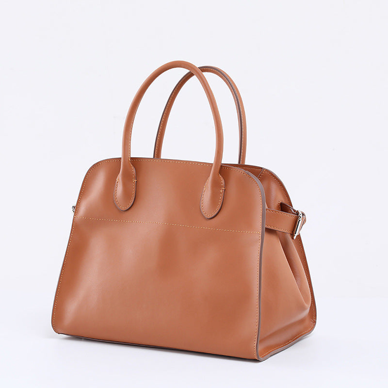 Women's Retro Large Capacity Totes Genuine Leather Commute Handbags