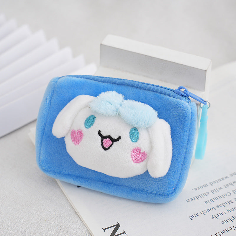 Children's Cartoon Plush Cute Pudding Dog Cat Coin Purses