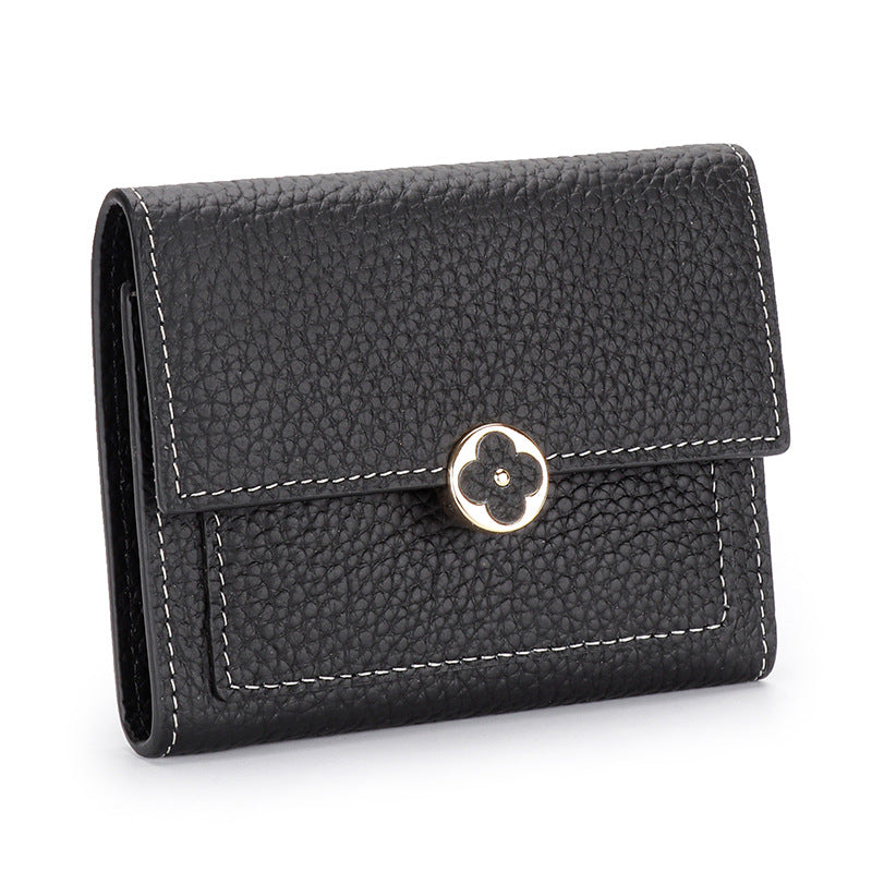 Women's Leather Short Soft Cowhide Pure Ladies Wallet