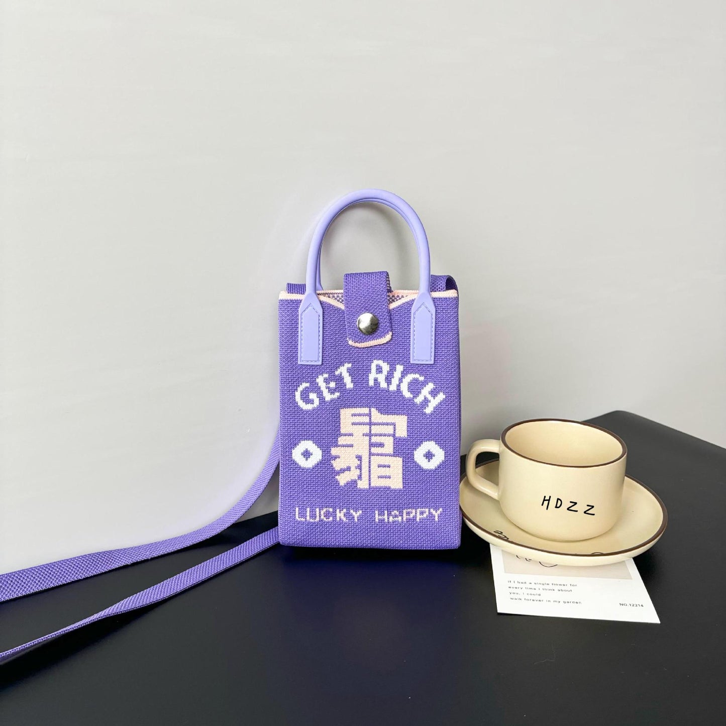 Festival Knitted Mobile Blessing Series Personalized Crossbody Bags
