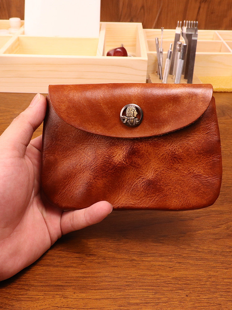 Women's & Men's & First Layer Cowhide Distressed Retro Large Card Holder