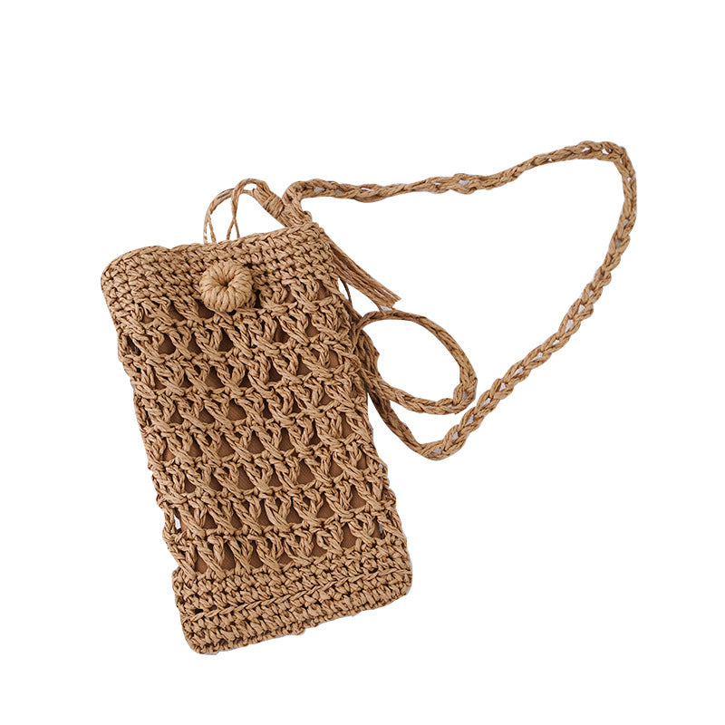 Women's Handmade Straw Simple Fashion Woven Mobile Women's Shoulder Bag