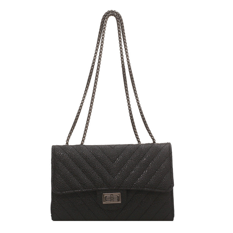 Women's Rhombic Embroidery Thread Spring Korean Style Trendy Women's Shoulder Bag