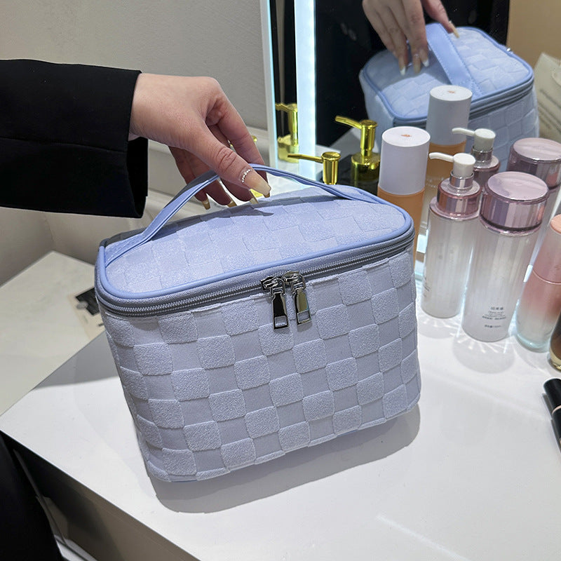 Plaid Cosmetics Storage High-grade Portable Super Hot Cosmetic Bags