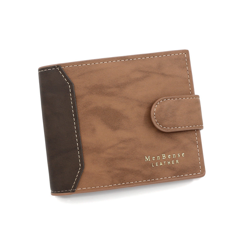 Men's Korean Style Hinge Bronzing Printed Short Men's Wallets