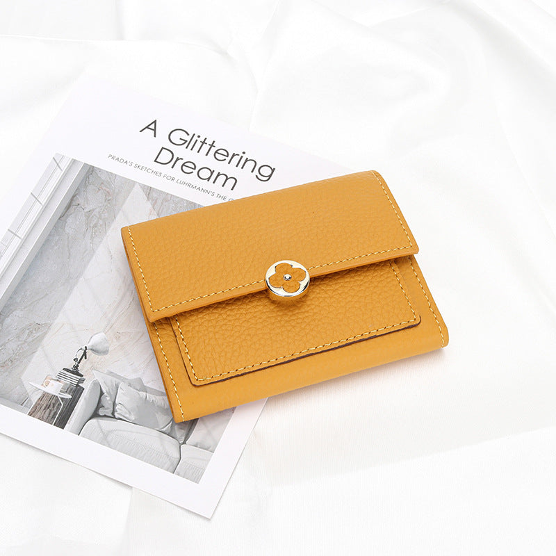 Women's Leather Short Soft Cowhide Pure Ladies Wallet