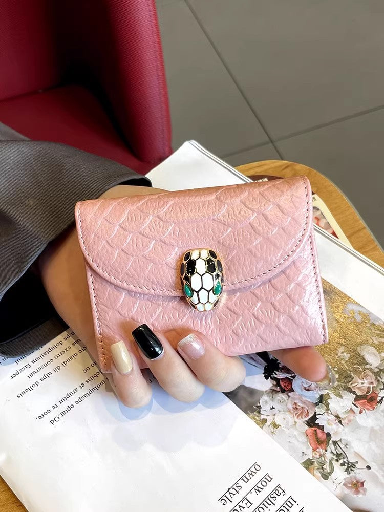 Women's Genuine Leather Exquisite Multiple Slots Card Holder