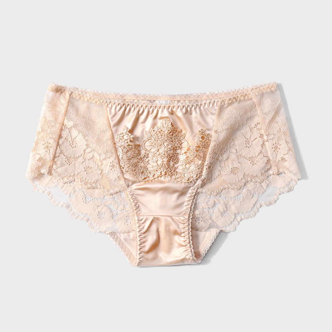 Women's Crown Flower Underwear Lace Triangle High Elastic Panties