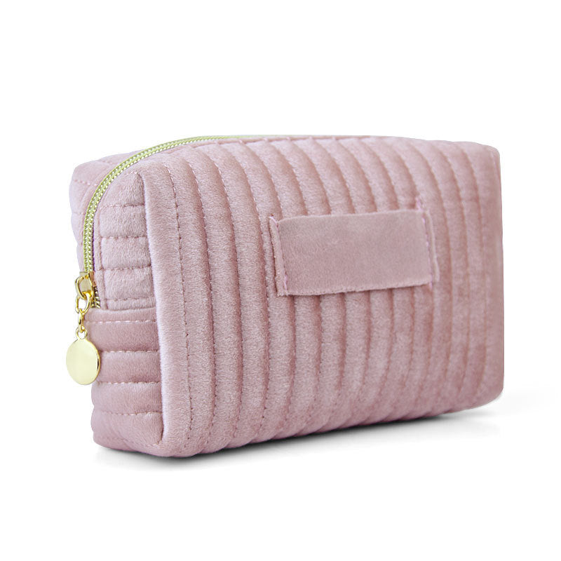 Striped Wash Veet Clutch Quilted Flannelette Bags