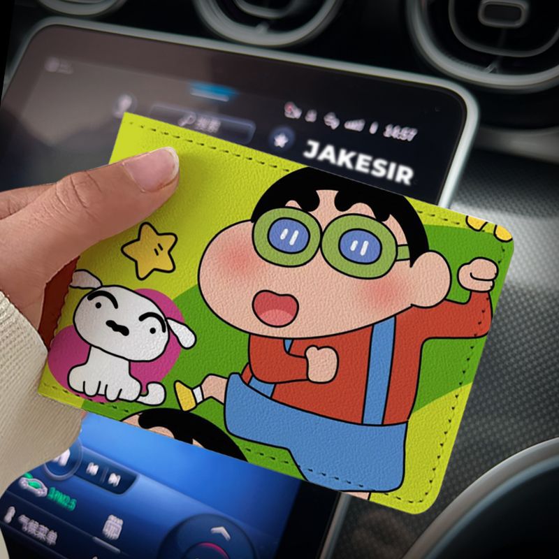 Crayon Cartoon Driving License Protective Cover Card Holder