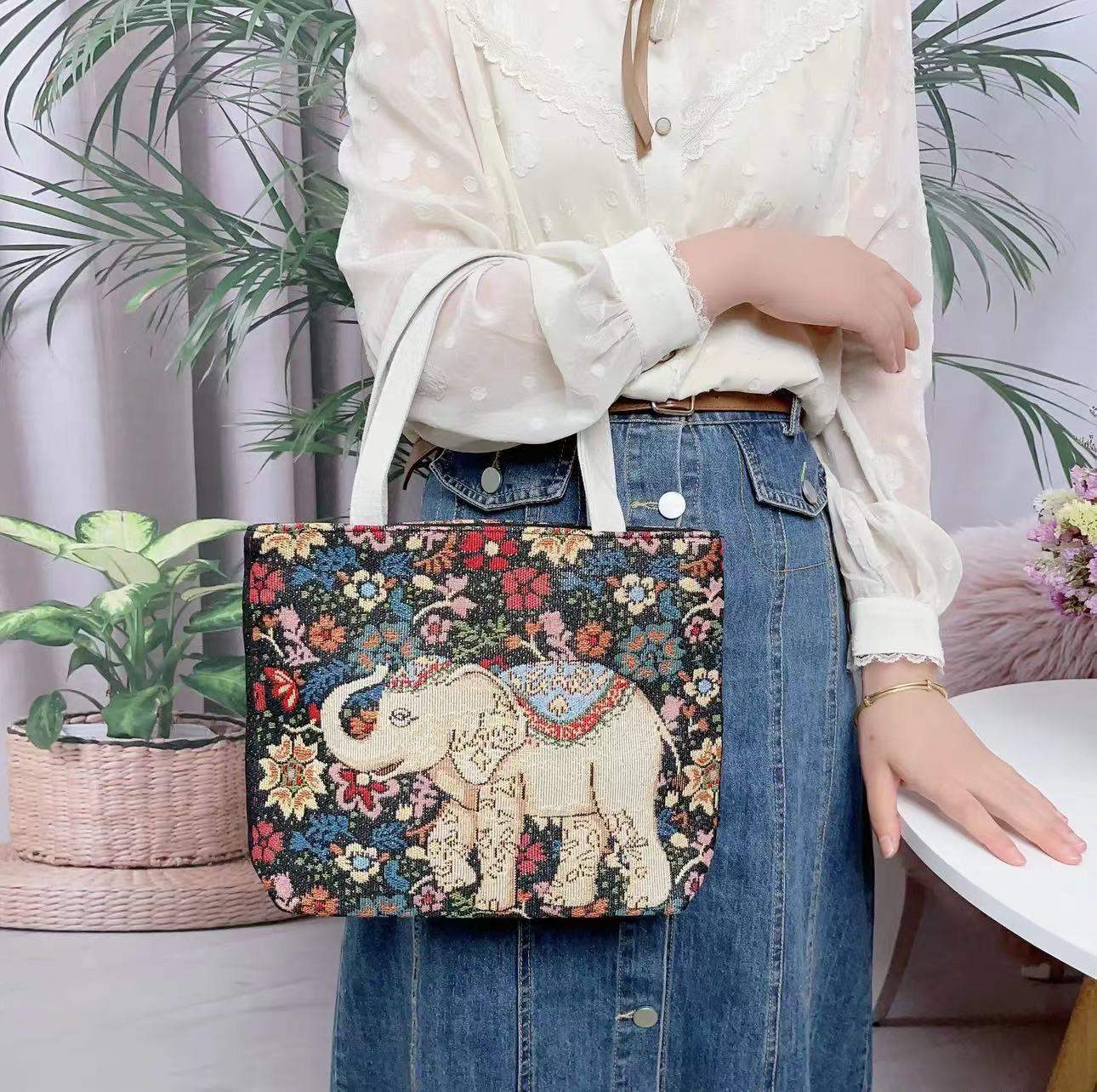 Women's Style Medium Canvas Large Double Sided Shoulder Bags