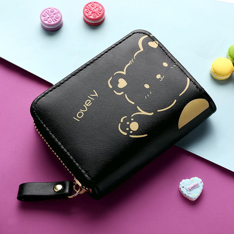 Mini Slot Organ Cartoon Cute Bear Card Holder