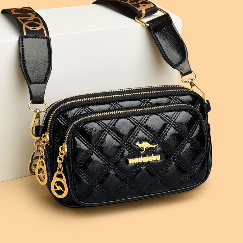 Women's Trendy Classic Style Diamond Check Fashion Women's Messenger Bag