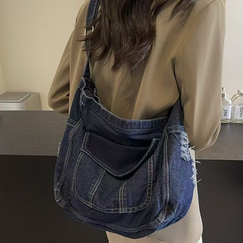 Casual Attractive Denim Versatile Commuter Tuition Bags