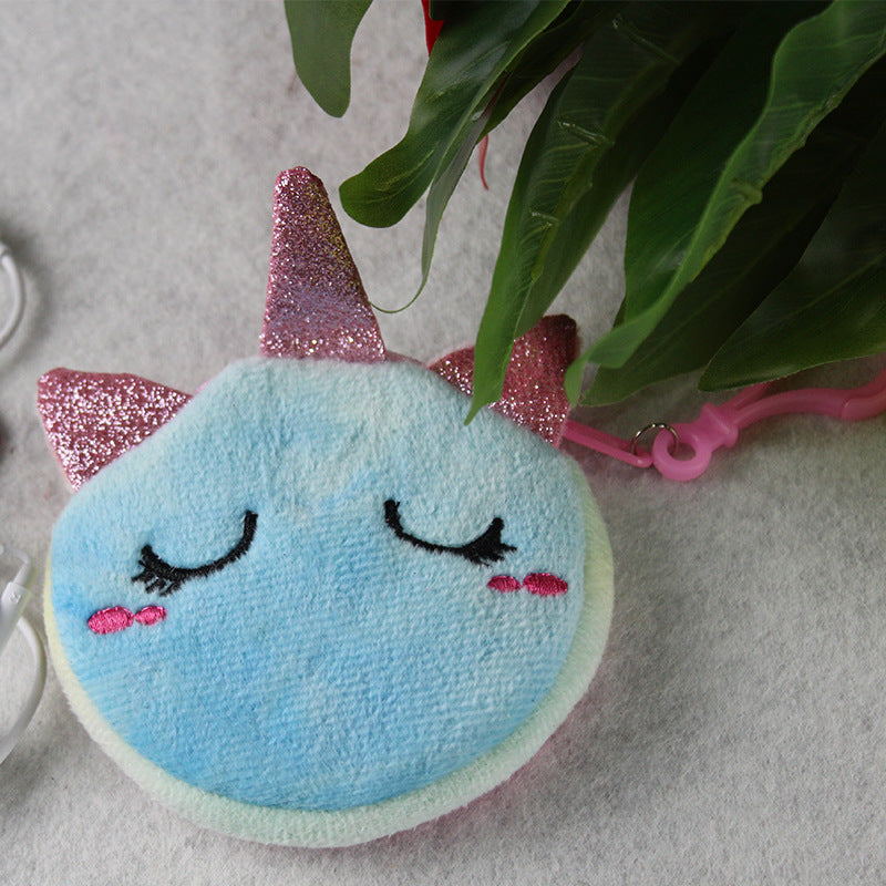 Unicorn Plush Cute Cartoon Ice Cream Color Coin Purses