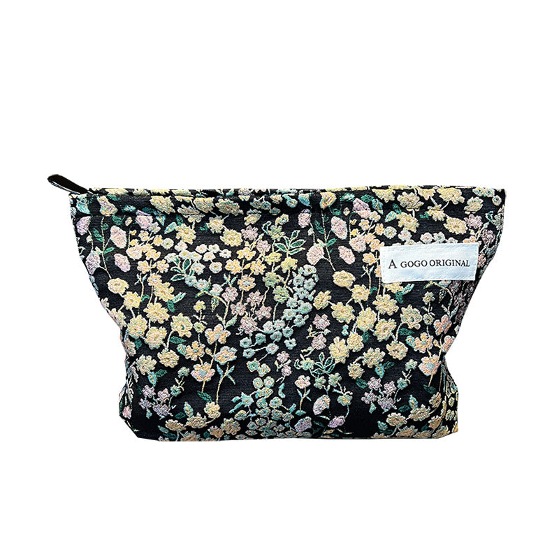 Fresh Black Shivering Portable Skin Care Buggy Cosmetic Bags