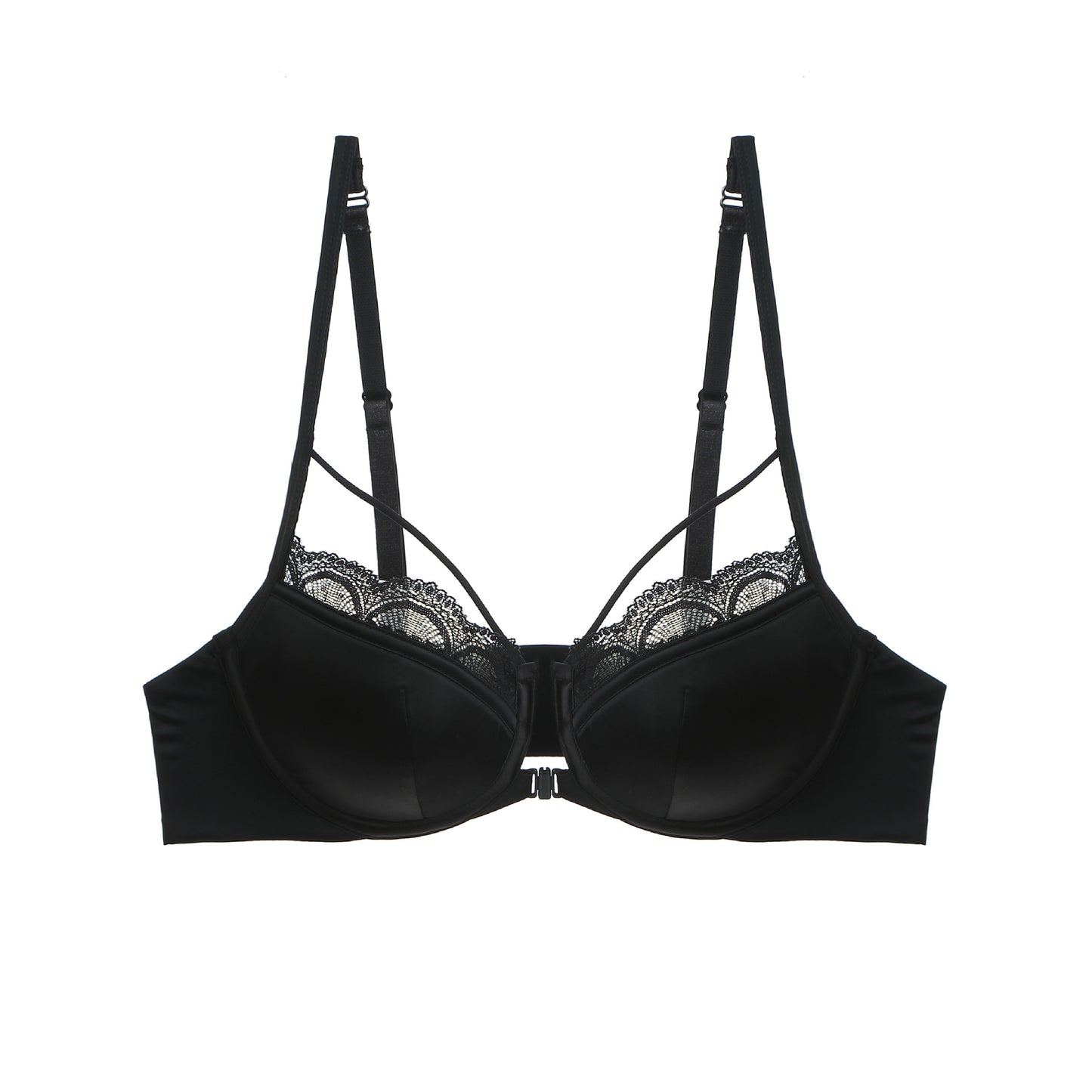 Women's Summer Glossy Front Closure Beauty Back Lingerie Sets