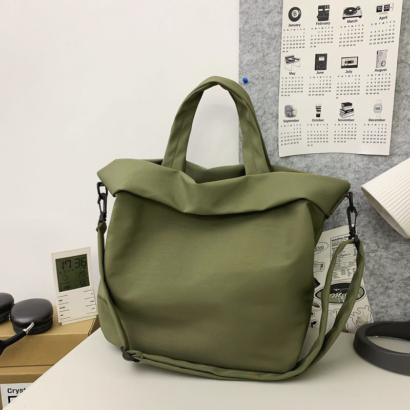 Women's Large Capacity Nylon Spring Solid Color Simple Portable Lightweight Women's Shoulder Bag