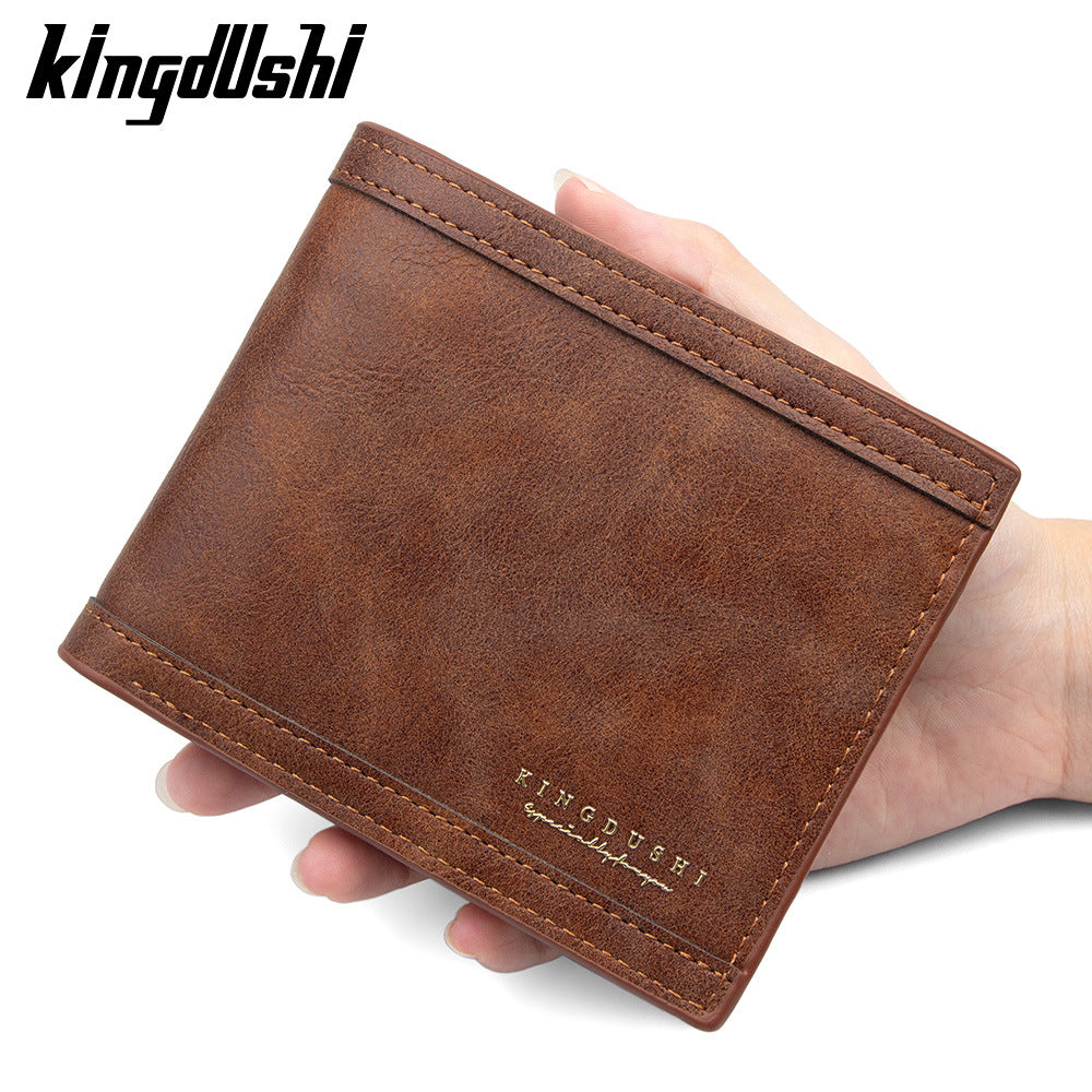 Men's Short Frosted Thin Open Zipper Pocket Bags