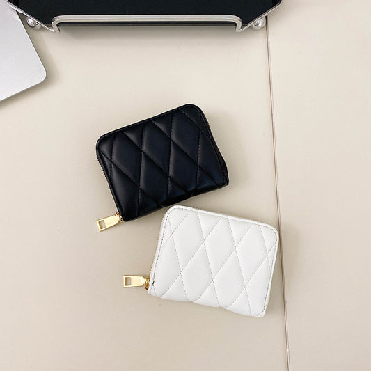 Charming Women's Fashion Embroidery Thread Rhombus Ladies Wallets