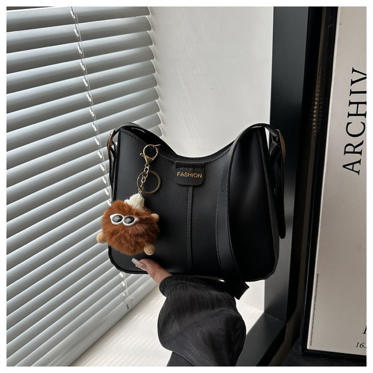 Women's Retro Textured Fashion Large Capacity Solid Color Women's Shoulder Bag