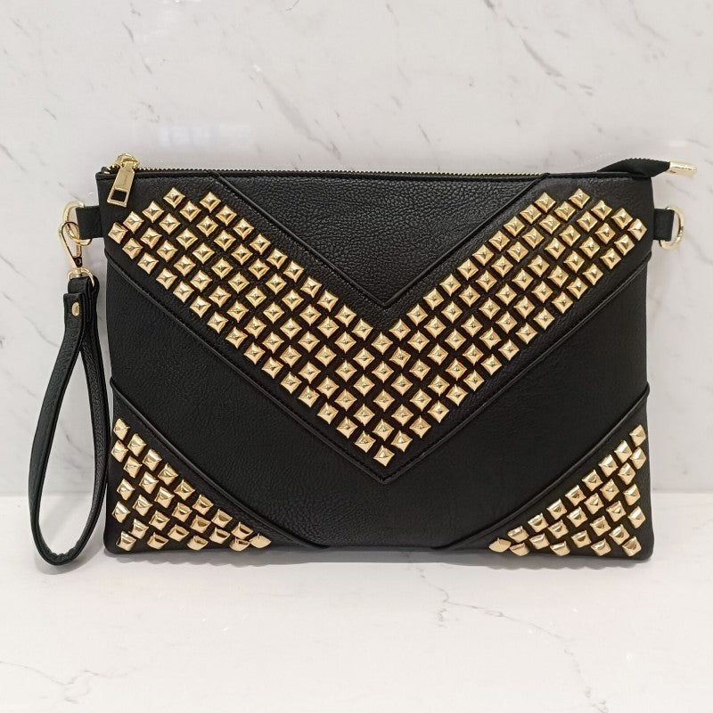 Women's & Men's & Fashion Rivet Clutch Ding Envelope Bags