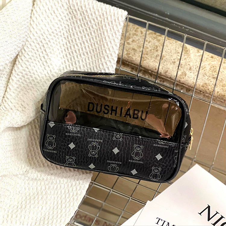 Women's Fashion Cute Translucent Bear Large Capacity Handbags