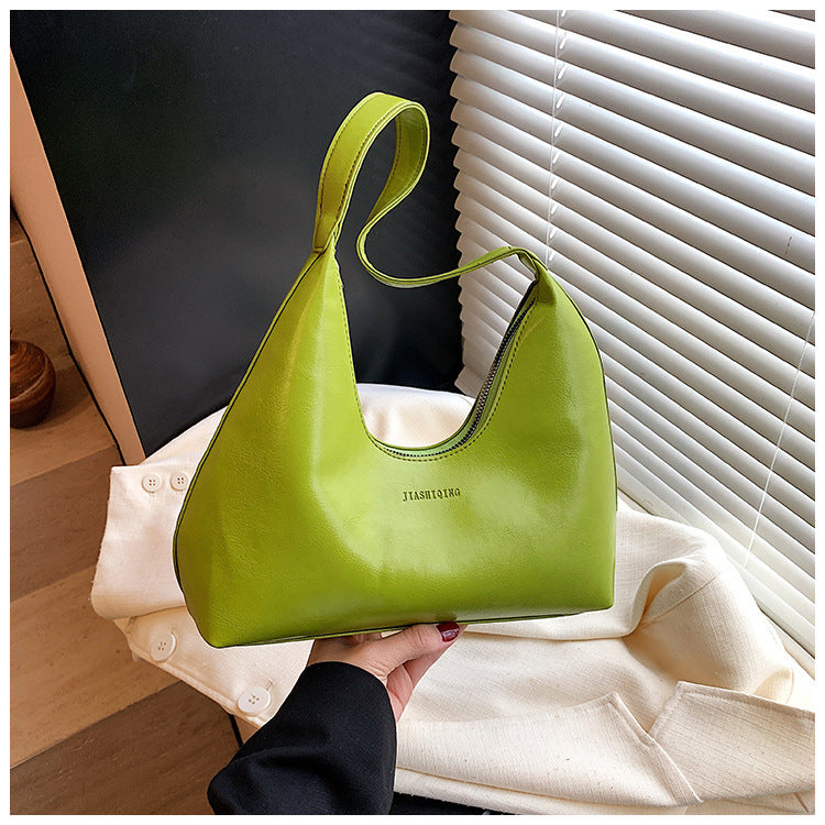 Flow Simple Textured Fashion Underarm Western Patent Leather Candy Shoulder Bags