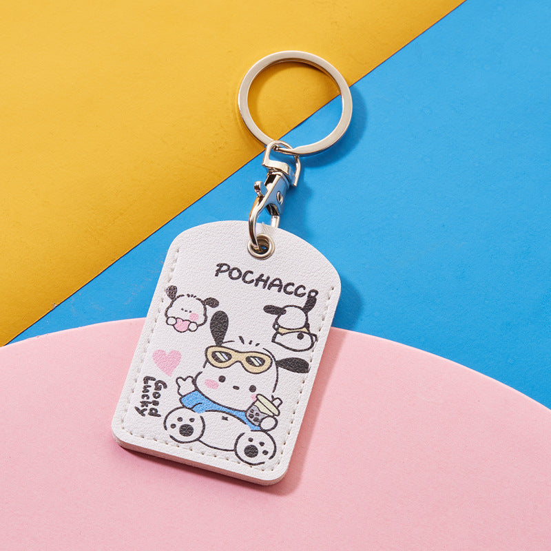 Rectangular Community Control Protective Elevator Leather Card Holder