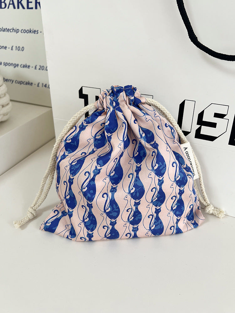Storage Drawstring Portable Liner Toiletry Sanitary Napkin Makeup Bag