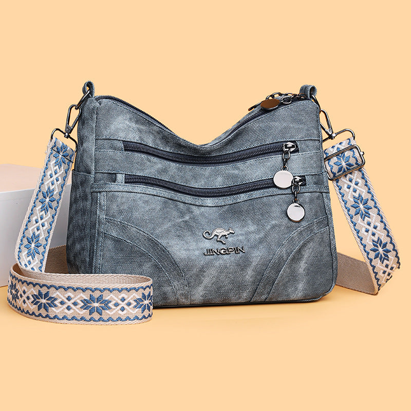 Women's Fashion Large Capacity Soft Leather Textured Women's Messenger Bag