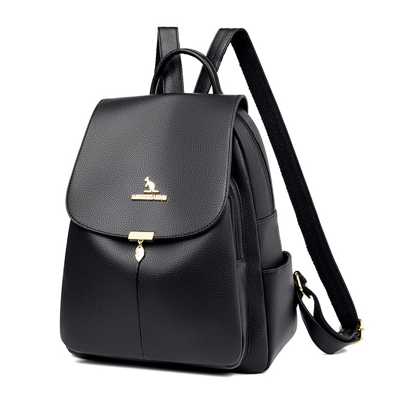 Women's High-grade Large Capacity Fashion Soft Leather Backpacks