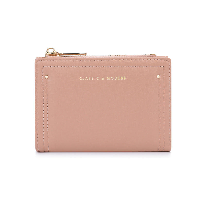 Slouchy Trendy Women's Short High-grade Folding Ladies Wallet