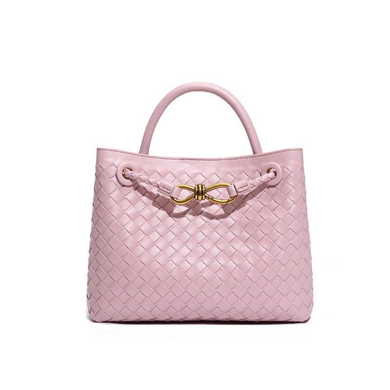 Women's Bow Hand-woven Simple Portable Classic Style Women's Shoulder Bag