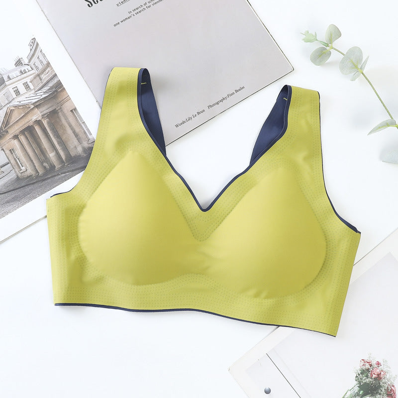 Women's One-piece Ice Silk Seamless Wireless Sleep Everyday Bras