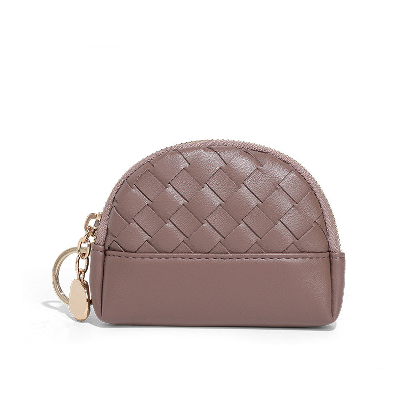 Creative Women's Hand-woven Simple Leather Zipper Ladies Wallet