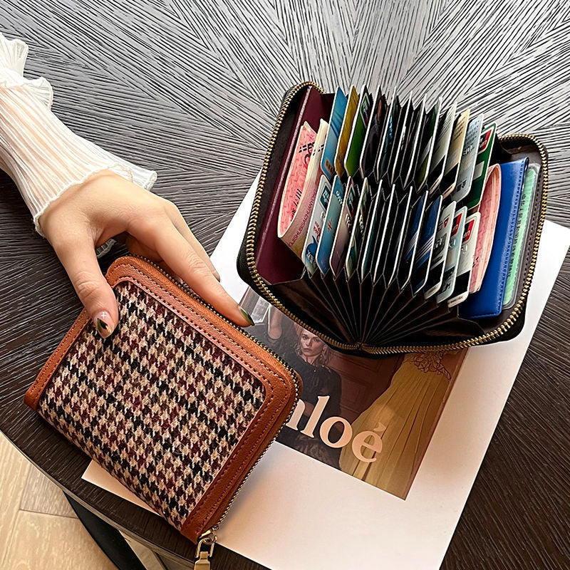 Women's Capacity Passport License Multiple Slots High-grade Card Holder